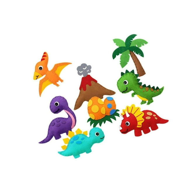 Felt Sewing Kit DIY Crafts Educational Sewing art sew mini Art Craft Dinosaur