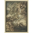 thumbnail image 2 of Arthur Rackham 18x24 Gold Ornate Framed and Double Matted Museum Art Print Titled - The Ride of the Valkyries (1910), 2 of 4