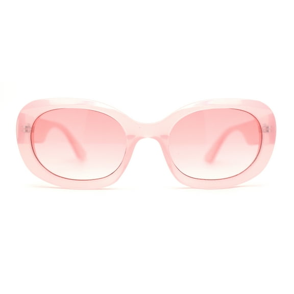 Iconic Mod Womens Oval Rounded Rectangle Fashion Sunglasses All Pink