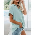 thumbnail image 3 of Sherrylily Womens Button Down Shirts Pocket Cap Sleeve Summer Tops, 3 of 5