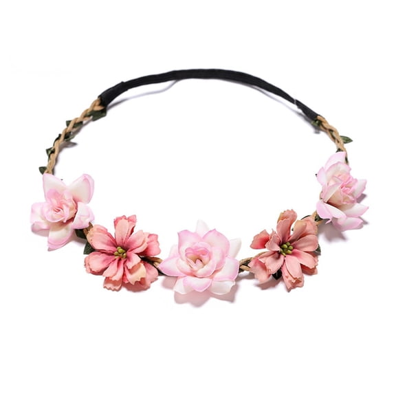 Miyuadkai Hair clip Hair Band Floral Head Party1PC Boho Ladies Flower Wedding Garland Festival Beach Hair clip Jewelry A One Size