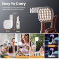 thumbnail image 3 of Magnetic Phone Selfie Light, Rechargeable LED Fill Light with CRI≥95 & Adjustable Color Temperature, 360° Rotatable and Foldable for Phone Vlogging, Makeup, TikTok, Video Recording (White), 3 of 6