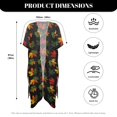 thumbnail image 6 of HELLHERO Casual Bathing Suit Cover Up for Beach High Quality Fabrics Lightweight Womens Kimono Swimsuit Cover Ups Autumn Leaves, 6 of 6