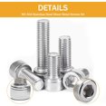 thumbnail image 4 of CHIFOOM 125 piezas Tuercas de tornillo de aleación de zinc Insertos roscados hexagonales Kit surtido de herramientas de tuerca para muebles de madera, 4 of 8