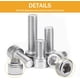 thumbnail image 4 of CHIFOOM 125 piezas Tuercas de tornillo de aleación de zinc Insertos roscados hexagonales Kit surtido de herramientas de tuerca para muebles de madera, 4 of 8