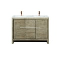 thumbnail image 2 of 48 In. W X 20 D Rustic Bath Vanity - Marble Top And Rose Gold Faucet , Spacious Storage Double Cultured & Soft Close, Ample With All Resistance Features, 2 of 3
