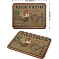 thumbnail image 2 of Rooster Poultry Dish Drying Mat For Kitchen Counter 18x24 Inch Microfiber Absorbent Linen printing Drying Pad Rural hen Drying Mat Dishes Pad Dish Drainer Rack Mats For Coffee Bar Mats, 2 of 6