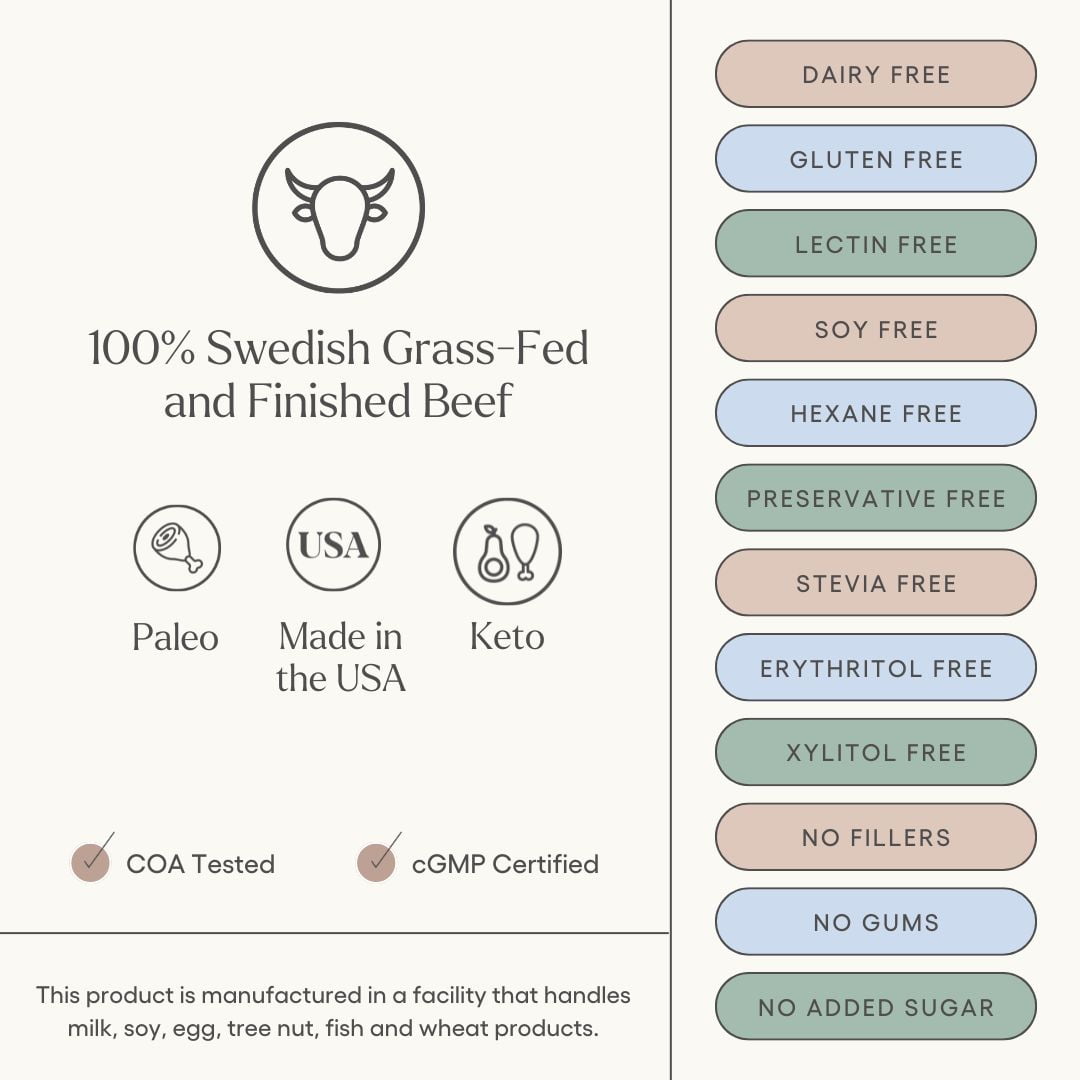 Be Well by Kelly Chocolate Grass-Fed Beef Protein Powder, 24G Protein, 1G Net Carbs, 1.87 lb