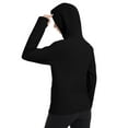 thumbnail image 3 of Yesfashion Women's Pullover Hoodie With Thumb Holes Long Sleeve Solid Zipper Tops For Women With Pocket, 3 of 5
