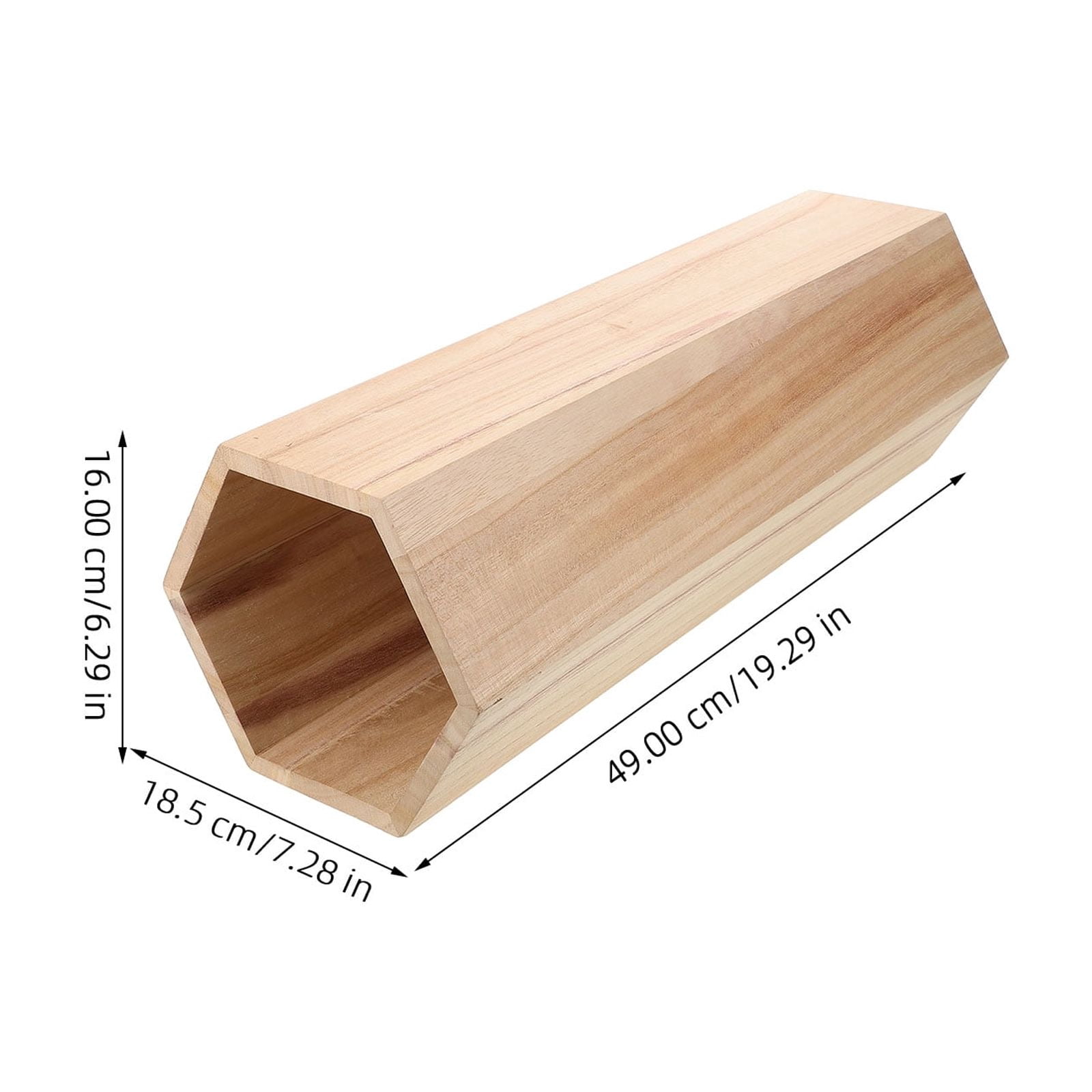 AURARMLET Hexagon Walnut Wood Umbrella Stand Space-Saving Indoor Holder 47.2x7.3x6.3in Stylish Home Entryway Organizer