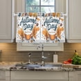 thumbnail image 2 of Yayeee Kitchen Curtains Tier Pair Light Filtering 27"x36" Rod Pocket Short Cafe Window Panel, Autumn Day With Cocoa Pattern, 2 of 7