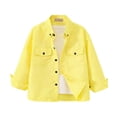 thumbnail image 2 of Yiyuu Little Boys Cotton Cargo Shirt Solid Long Sleeve Button Down Shirt, Sizes 4-12, 2 of 7