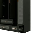 thumbnail image 5 of Idealcabin Freestanding Wardrobe Armoire With Drawers, Bedroom Wardrobe Closet for Hanging Clothes, Wood Cabinet with Shelves, 5 of 8
