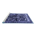 thumbnail image 2 of Ahgly Company Machine Washable Indoor Square Persian Blue Traditional Area Rugs, 6' Square, 2 of 4