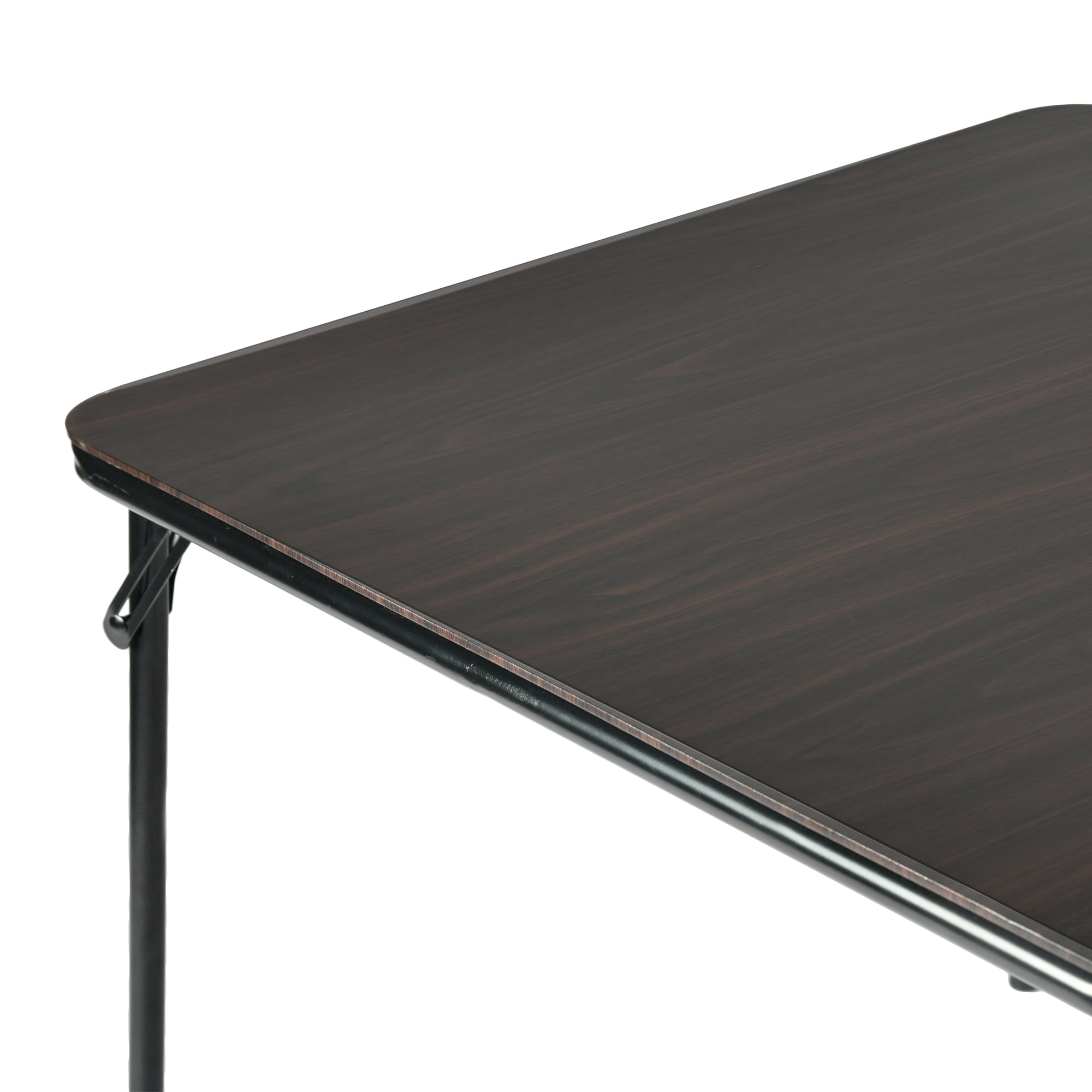 Homy Casa 34" Folding Card Table, Portable Wood Table Top for Party Picnics Games, Walnut