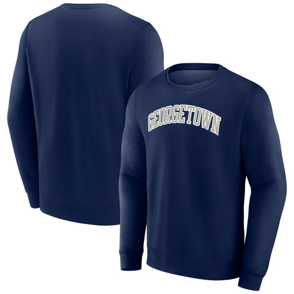 Men's Navy Georgetown Hoyas Short Name Fleece Pullover Sweatshirt