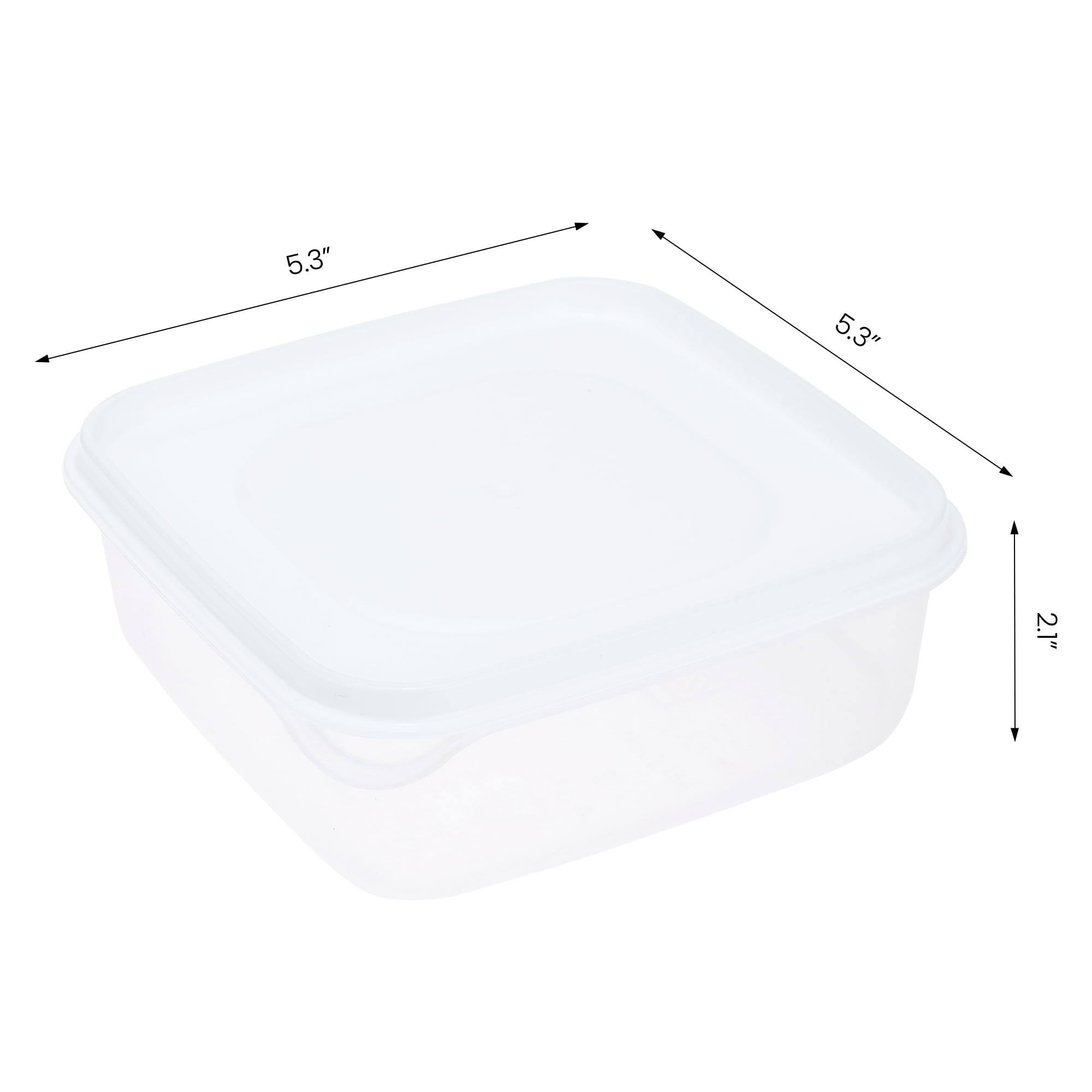 Unique Bargains 10 Packs Meal Prep Food Containers 5.3*5.3*2.1 in White