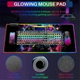 thumbnail image 4 of XL Led Gaming Mouse Pad with 14 Light Modes - Light Up Gamer Mouse Pad,31.5 x 11.8in Non-Slip Gamepad Style RGB Large Gamer Mousepad,Black Long Glowing Gaming Accessories for Desk,Waterproof, 4 of 7