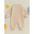 thumbnail image 4 of Wassery Baby Boys Girls Fall One Piece Jumpsuits Newborn Boys Girls Long Sleeve Romper Pants Infant Boys Girls Spring Onesie Bodysuit Clothes 0-18M, 4 of 9
