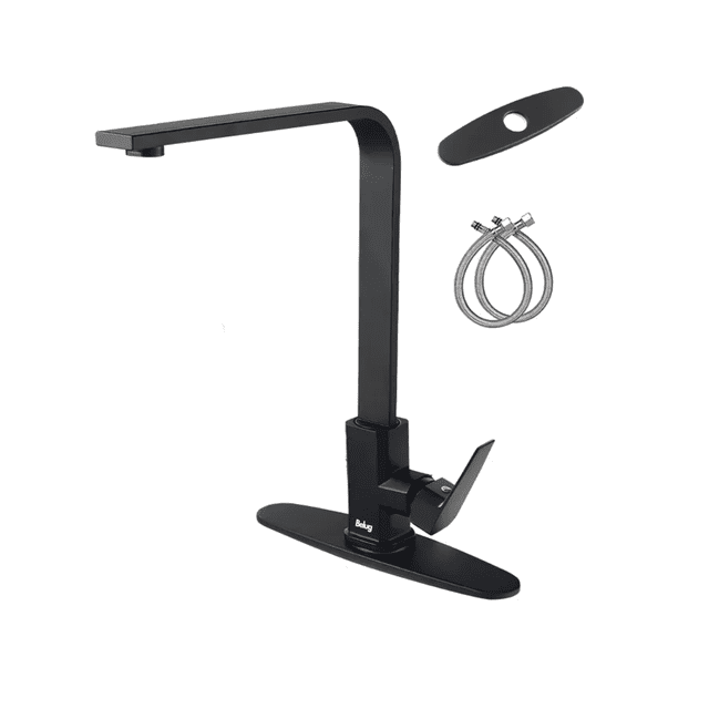 Llave Mezcladora Para Fregadero Grifo Monomando Cocina Belug, Color Negro