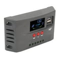 thumbnail image 2 of Controlador de carga solar MPPT con seguimiento de carga, 12 V/24 V, adaptación automática, regulador de panel solar LCD con 2 puertos USB de CC de 10 A., 2 of 14