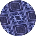 thumbnail image 1 of Ahgly Company Tapis de Zone Rond d'Intérieur Lavable à la Machine, Transitionnel, Bleu Ardoise Clair, 3 Pieds Rond, 1 of 7