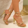 thumbnail image 6 of Strappy High Heels Open Toe Slingback Sandals for Women, Dressy Comfortable Fashion With Heel Summer Hallux Valgus High Heels Shoes, Prom Party Wedding, 6 of 7