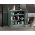 thumbnail image 2 of 100% Solid Wood 32" Bathroom Cabinet with Frosted Glass Doors and Adjustable Shelves, 2 of 5