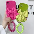 thumbnail image 2 of Color Bow Tie Chain Ring Phone Case For OnePlus 9 Rt 11 11R 10R 9R 9RT 10T 8T ACE Pro Nord N20 5G CE 2 Lite CE2Lite Soft Cover ZR, 2 of 7