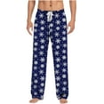 thumbnail image 3 of Xuniizn Mens Pajama Pants, Christmas Prints Drawstring Elastic Waist Breathable Casual Loose Pajama Bottoms, Stretchy Soft Cozy Holiday Sleep Pants, S-5XL, 3 of 5