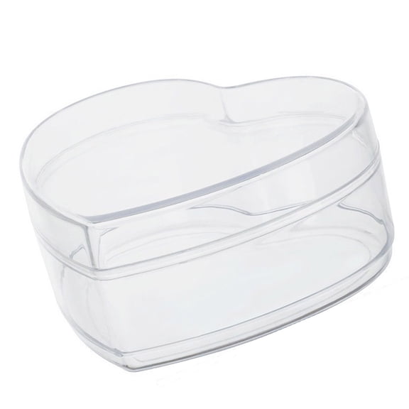 Acrylic Box Round/Heart Clear Boxes with Lid Small Candy Box Storage Organizers Containers Wedding Decorative Boxes