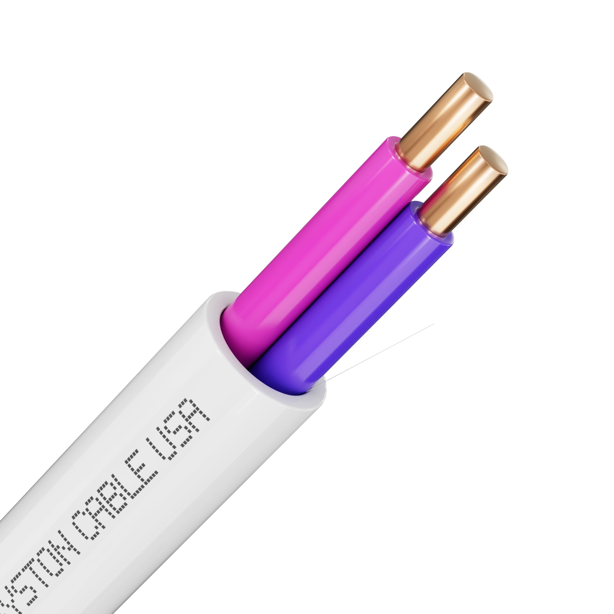 SYSTON CABLE TECH 16/2 LED Lighting Dimmer Dimming Luminaire Control Wire Cable, 16 AWG 2 Conductors Solid Bare Copper Unshielded Plenum Rated CMP CL3P FT6, for Ballast Wiring and Connection - 1000FT