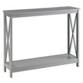 thumbnail image 1 of Convenience Concepts Table Console Oxford avec 1 Tablette Inférieure Ouverte, Fini Gris, 1 of 4