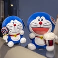 thumbnail image 3 of Doraemon postre serie muñeco de peluche juguete lindo dibujos animados Doraemon azul gordo muñeco regalo, 3 of 5