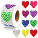 thumbnail image 1 of Pegatinas Nelisylux Heart, 500 unidades, 2,5 cm, autoadhesivas, purpurina, 1 of 7