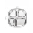 thumbnail image 6 of Dujiujun Stainless Steel Dinner Plate for Kids Cartoon Design Divided Tray Food-Grade Safe Durable Children Compartment Serving Snack Dishes, 6 of 8