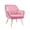 Pink, variant on Porthos Home Hania Dining Chair, Velvet Upholstery, Gold Chrome Legs