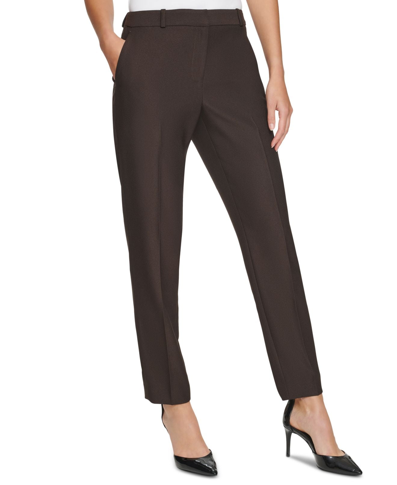 DKNY Womens Dress Pants Petite Textured 
