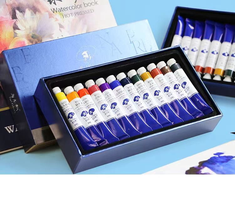 Paul Rubens Artist Grade Watercolor Paint Set, 12 Colors × 8ml Tubes, Professional High Pigment Vibrant Colors for Artists & Hobbyists