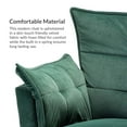 thumbnail image 4 of Accent Chair Set of 2 Tufted Cushion Padded Contemporary Classic Velvet Armchair Home Living Room Green, 4 of 8