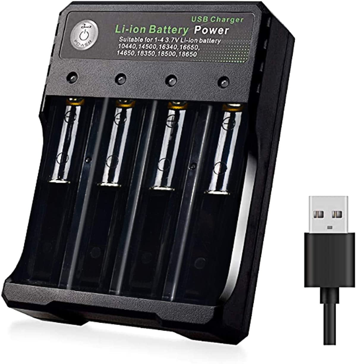 Universal 4 Slot Battery Charger For 18650 16340 14500 Rechargeable Battery USA 