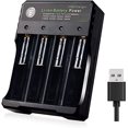 thumbnail image 1 of Chargeur de Batterie 18650 Chargeur de Batterie Lithium-Ion Chargeur de Batterie Rechargeable Adaptateur de Charge pour Cellules à 4 Fentes, Chargeur Universel Intelligent, 1 of 7