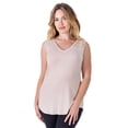 thumbnail image 5 of Womens V-Neck Round Hem Tunic Tank Top, 5 of 11