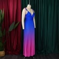 thumbnail image 5 of AURA Gradient Backless Strappy Maxi Dress High Waist V Neck Summer 2025 Sleeveless A Line Evening Dress, 5 of 10