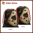 thumbnail image 2 of Poker Cards Vintage Drawstring Gift Bag Soft Pouch Reusable Favor Bags for Christmas, Halloween, Candy, Wedding, Birthday, 2 of 7