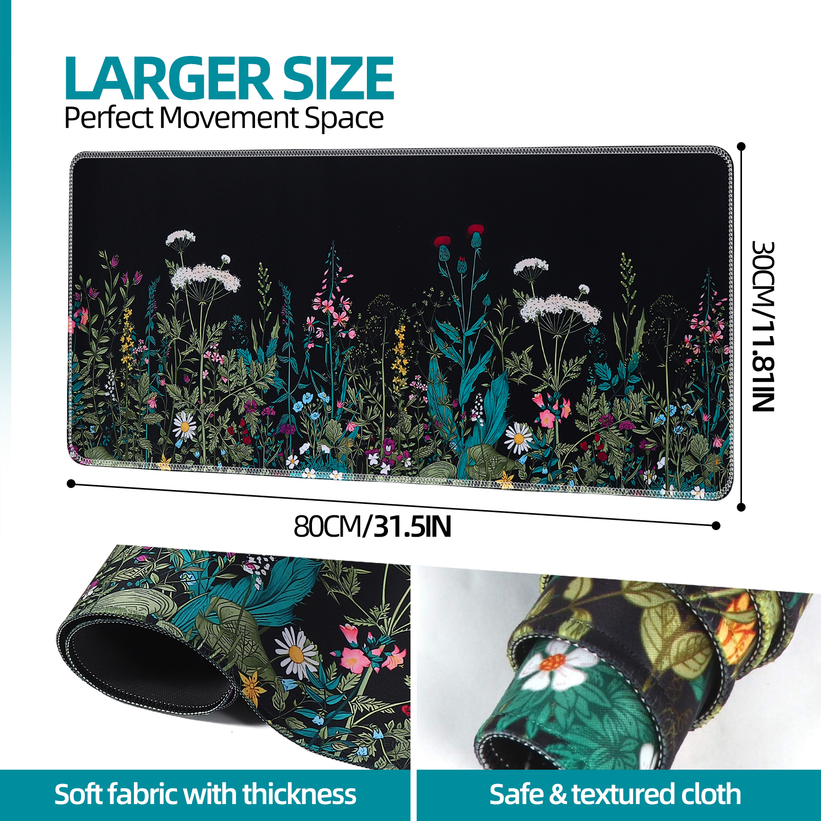 LYZHBFJ Extended Gaming Mouse Pad, 31.5" x 11.8" photo 2