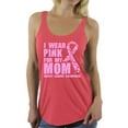 thumbnail image 1 of Awkward Styles Women's I Wear Pink for My Mom Graphic Racerback Tank Tops Breast Cancer Awareness, 1 of 4