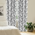 thumbnail image 2 of Ambesonne Floral Curtains, Baroque Blooms Vintage, Pair of 28"x84", Black and White, 2 of 5