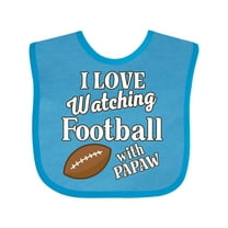 Inktastic Papaw Football Grandson Gift Boys or Girls Baby Bib