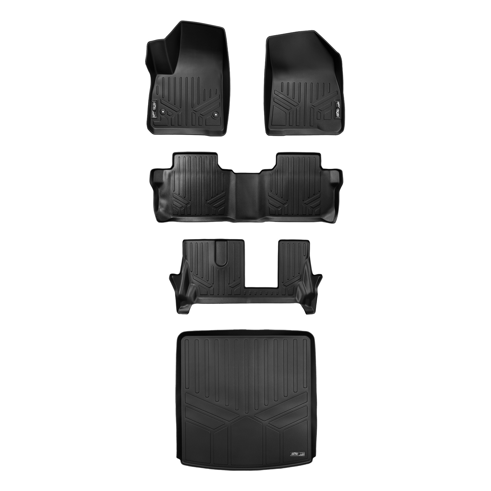 Smartliner Floor Mats Cargo Liner Set Black for 201720 GMC Acadia W